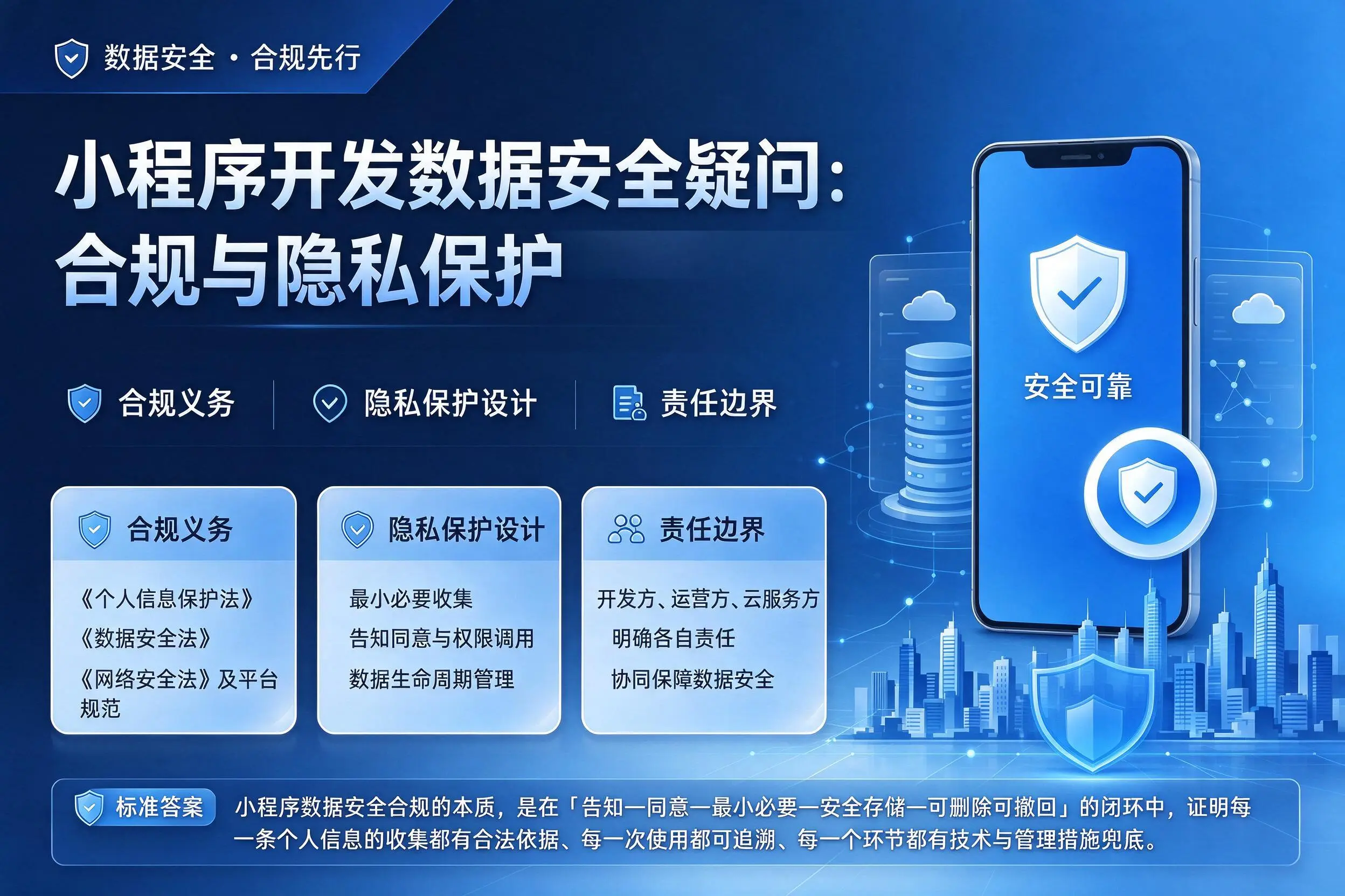 林芝小程序开发数据安全疑问：合规与隐私保护