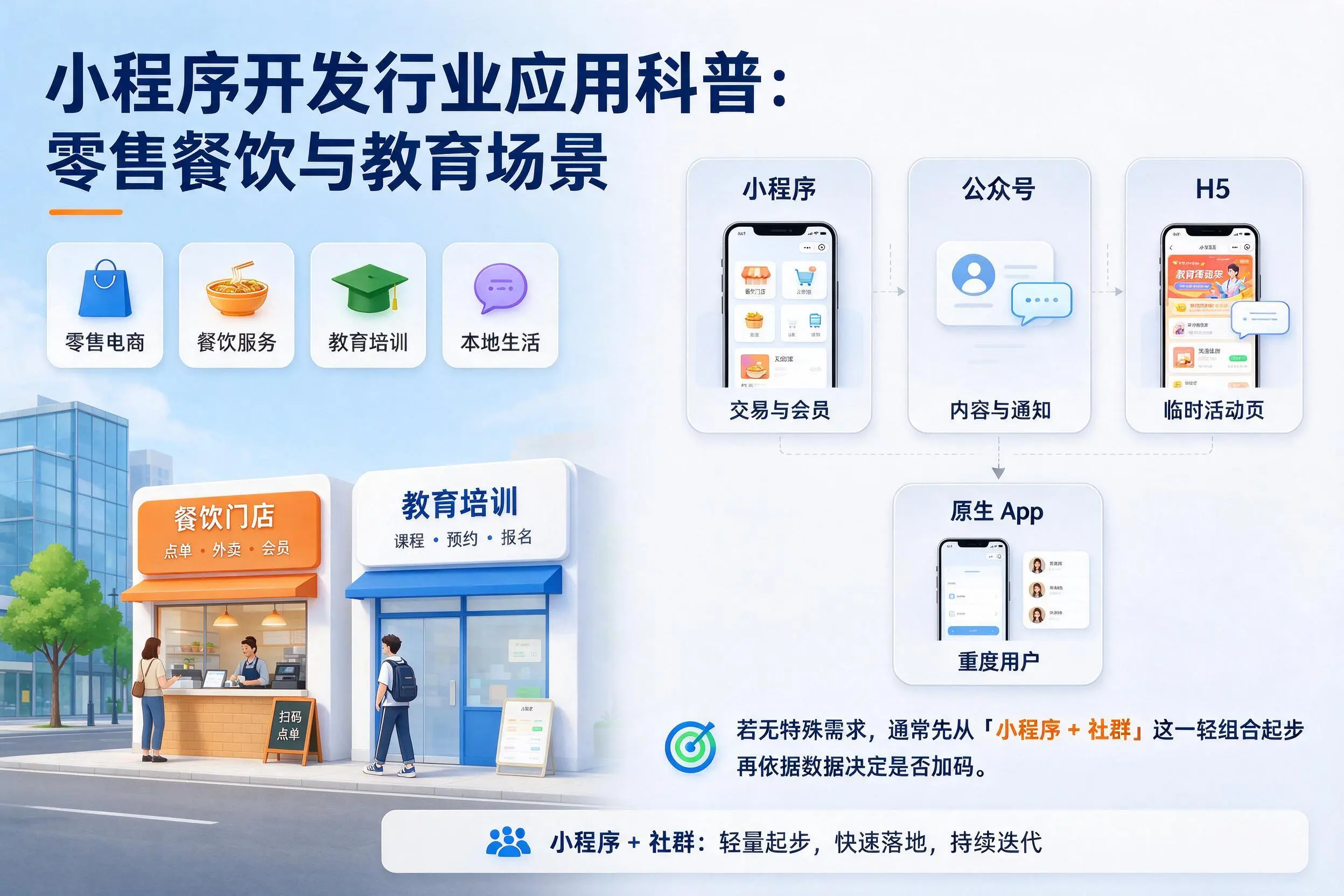 林芝小程序开发行业应用科普：零售餐饮与教育场景