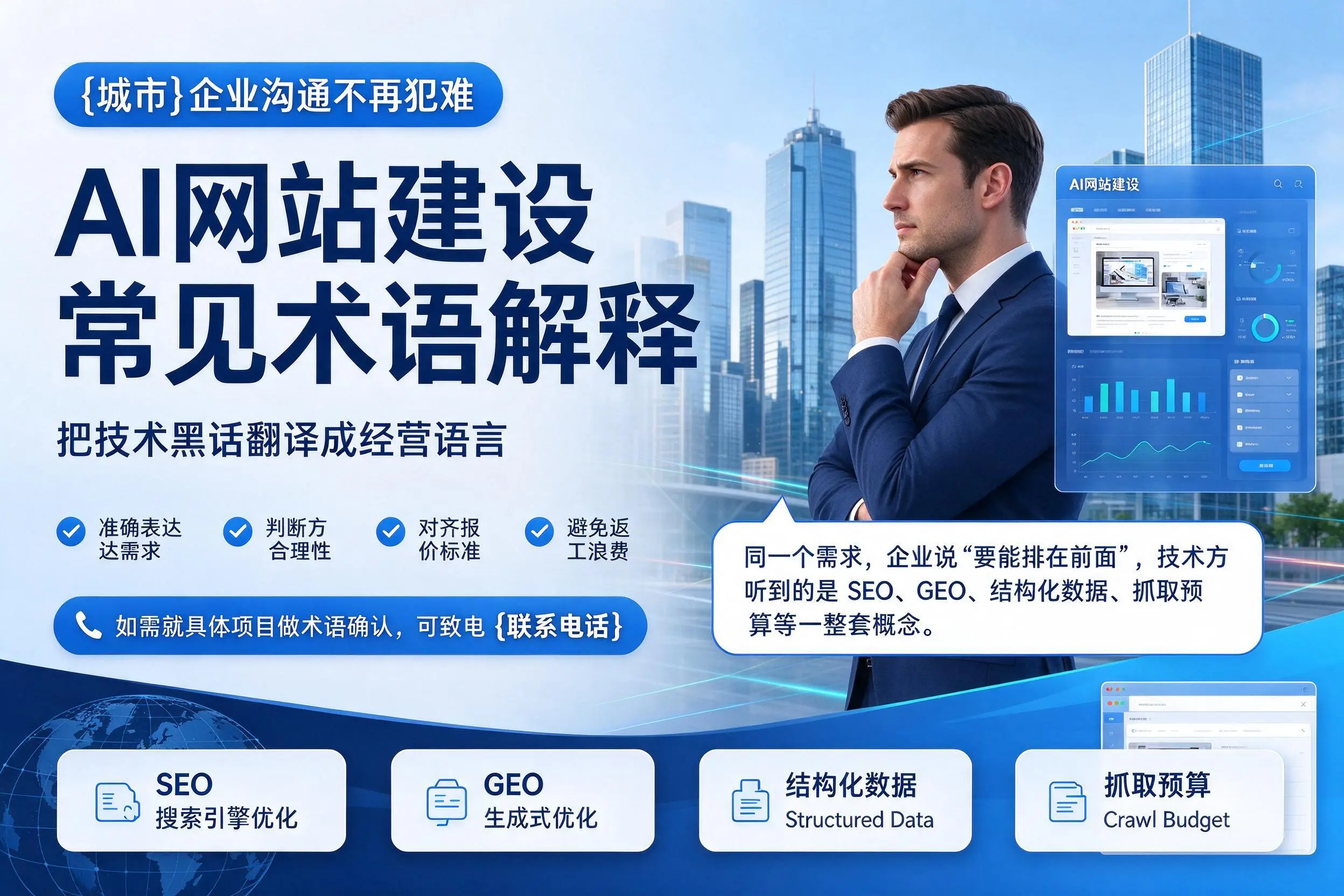 AI网站建设常见术语解释,林芝企业沟通不再犯难
