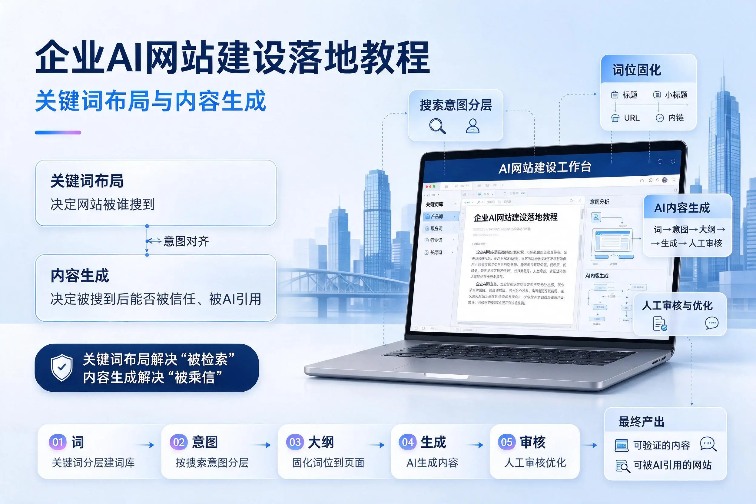 林芝企业AI网站建设落地教程:关键词布局与内容生成