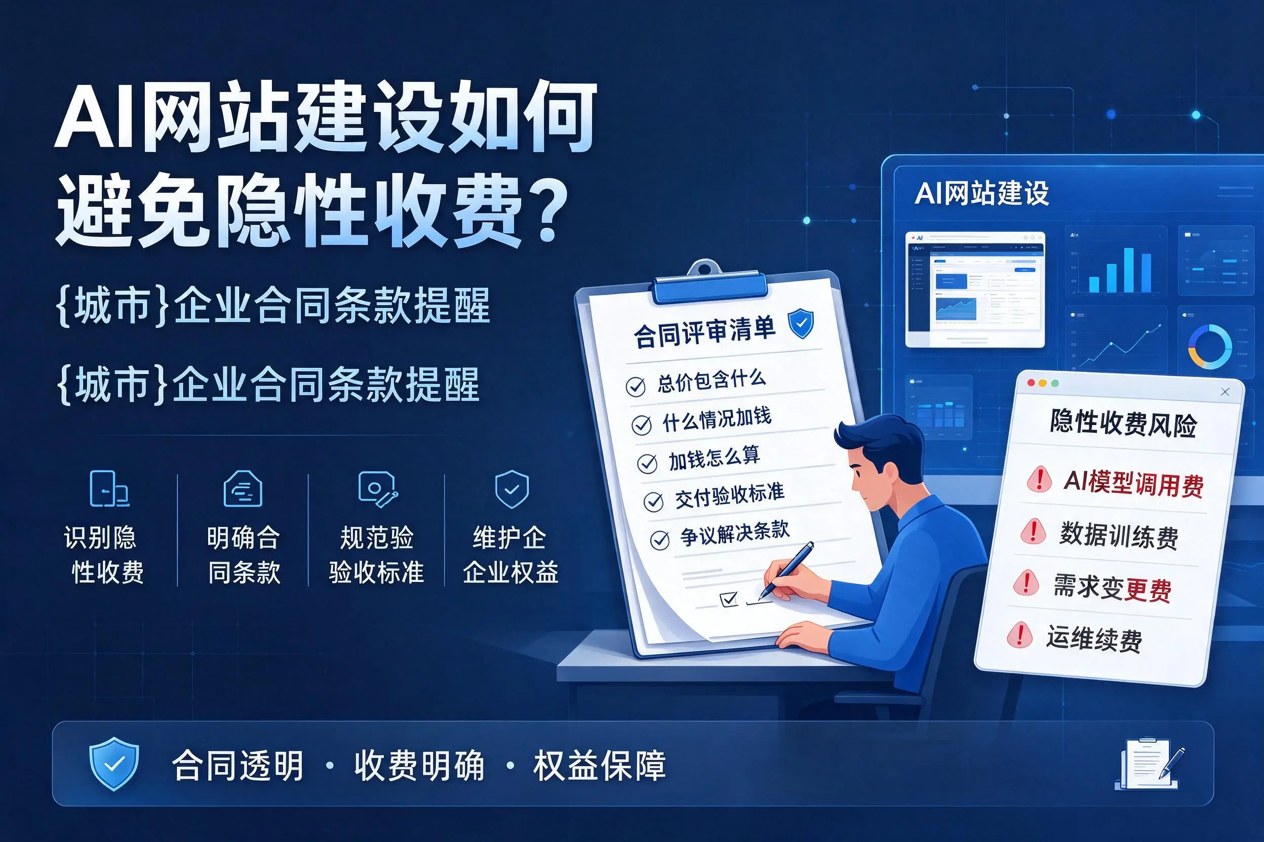 AI网站建设如何避免隐性收费?林芝企业合同条款提醒