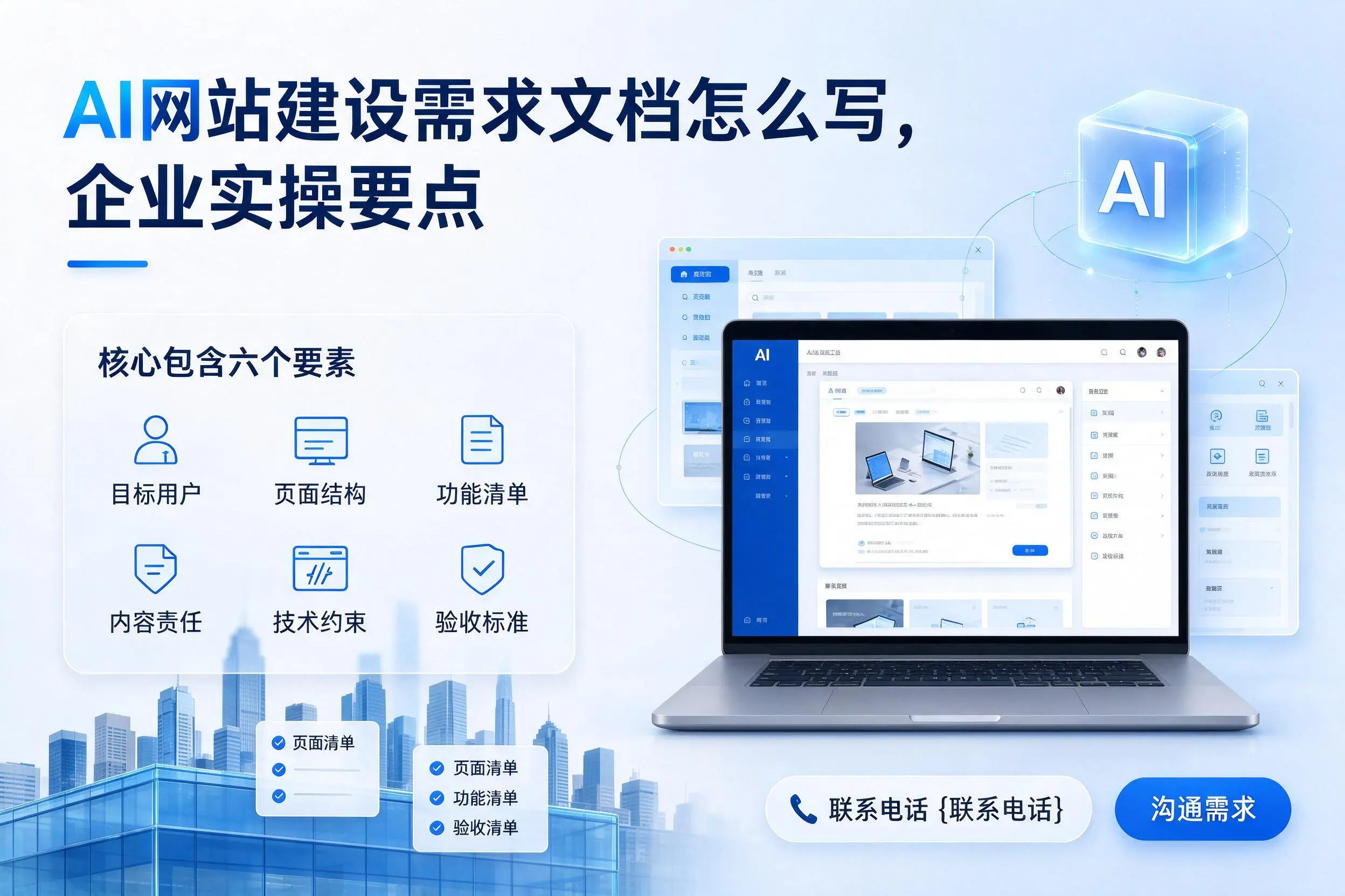 AI网站建设需求文档怎么写,林芝企业实操要点